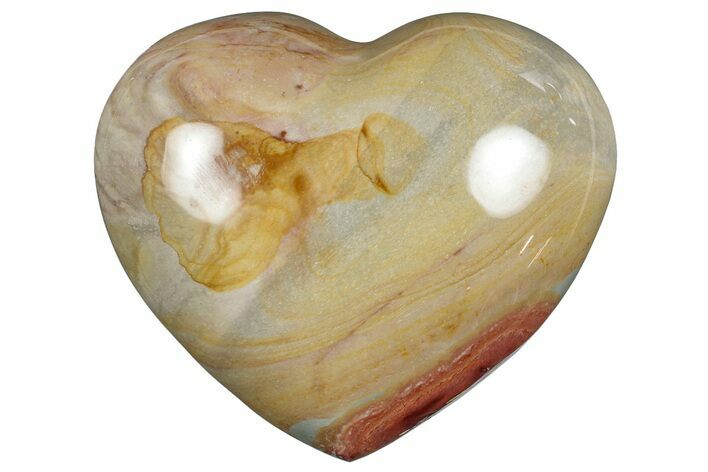 Wide, Polychrome Jasper Heart - Madagascar #239093